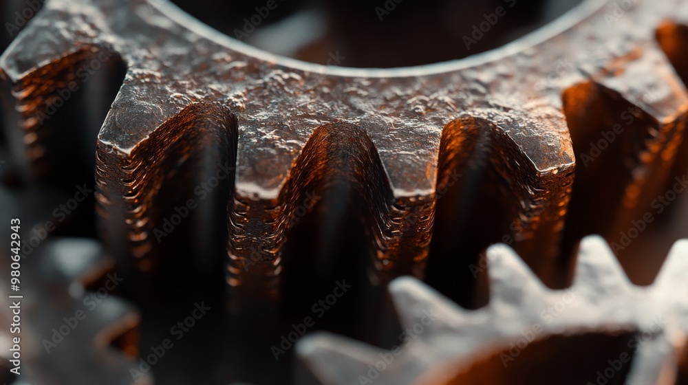 Detailed Close-Up of Gears: High-Resolution Photograph Detailed Close-Up of Gears: High-Resolution Photograph