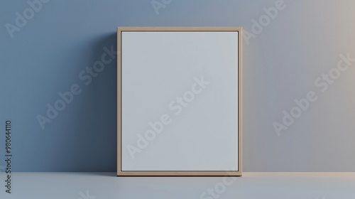 Empty canvas frame, Classic wooden border , Blank canvas