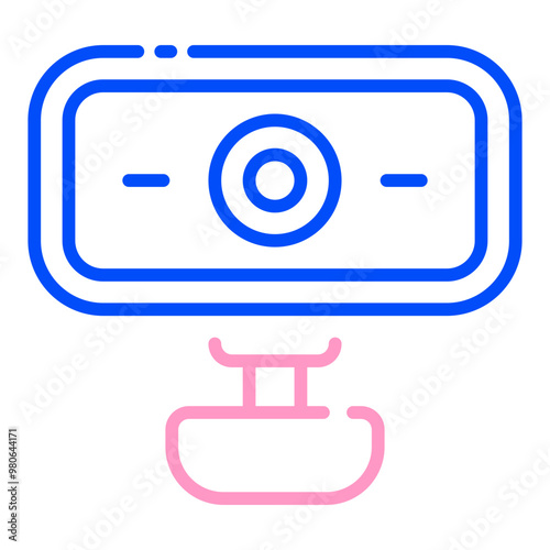 Webcam line duo tone icon