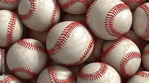 Seamless illustration of american baseball ball