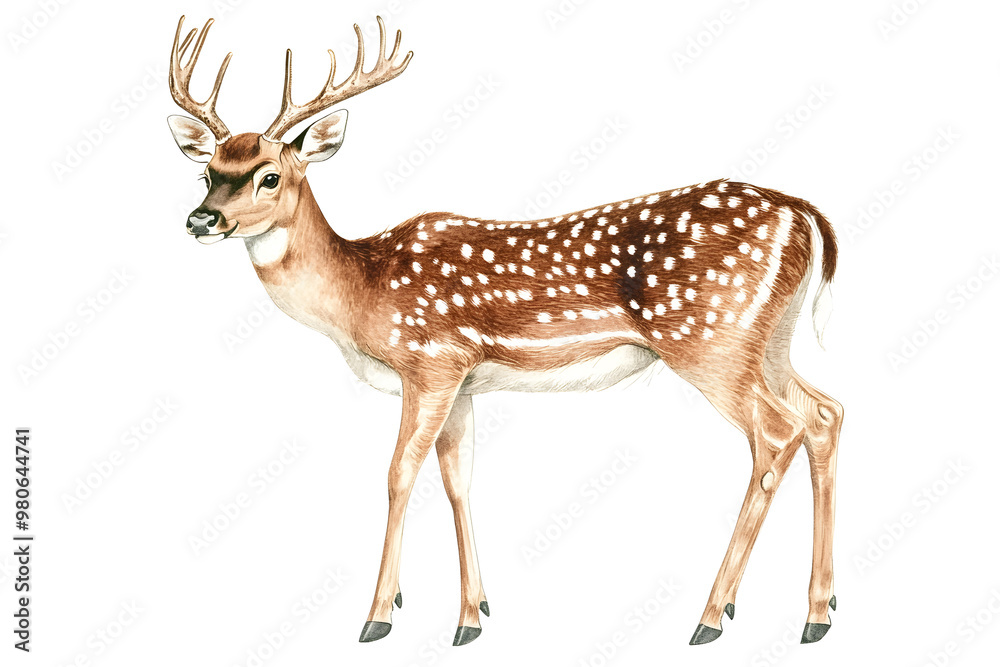 custom made wallpaper toronto digitalRealistic deer silhouette drawing isolated against a white background