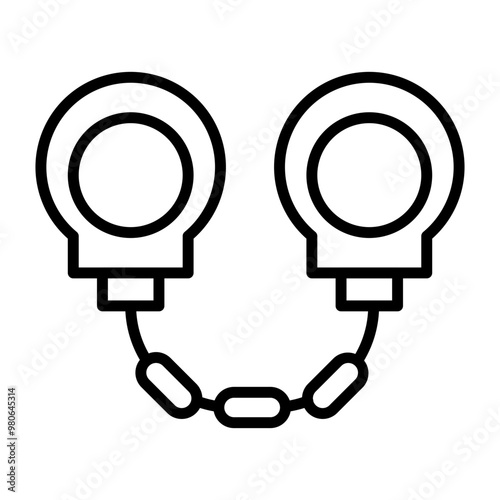 Hand Cuffs icon style