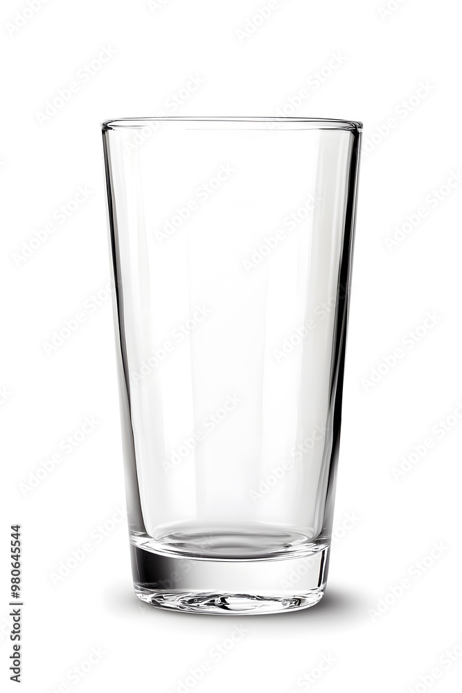 A tall, clear, empty glass isolated on a white background
A tall, clear, empty glass isolated on a white background