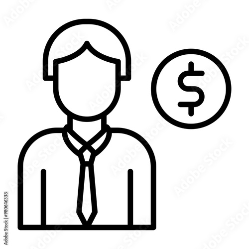 Male Croupier icon style
