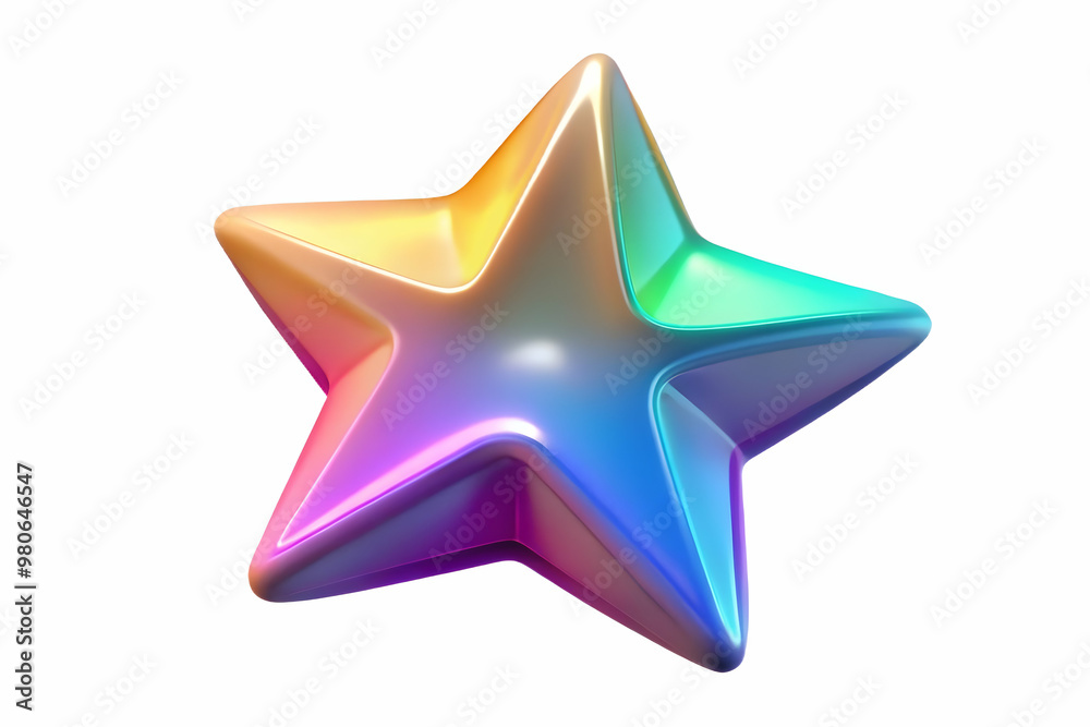 Flat Floating Holographic Star Vector Illustration Symbolizing Hope and Celebration for Happy New Year 2025 with Vibrant Colors and Shine Flat Floating Holographic Star Vector Illustration Symbolizing Hope and Celebration for Happy New Year 2025 with Vibrant Colors and Shine