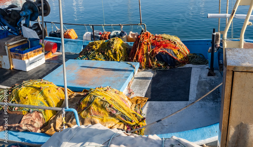 The fishing fleet of Lavrion Greece photo