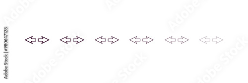 Free Download turn signals outline icon. Linear vector from user interface concept. 6 different line style turn signals icon included thin, light, regular, medium, bold, black - GFXLoad