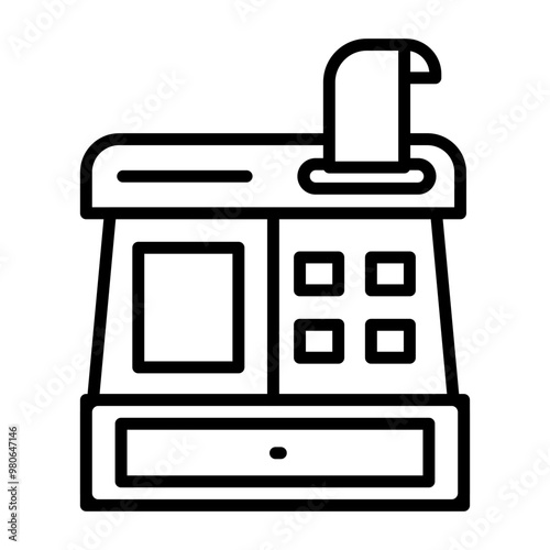 Cashier Machine icon style