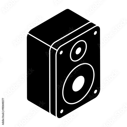Modern design icon of sound speaker