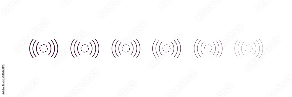 stream outline icon. Linear vector from user interface concept. 6 different line style stream icon included thin, light, regular, medium, bold, black stream outline icon. Linear vector from user interface concept. 6 different line style stream icon included thin, light, regular, medium, bold, black