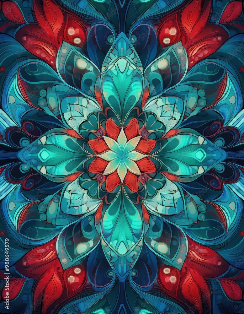 Red and teal abstract pattern Red and teal abstract pattern