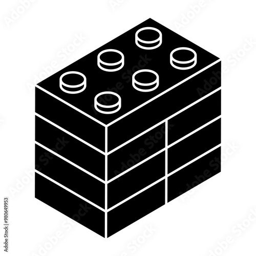 Premium design icon of building blocks