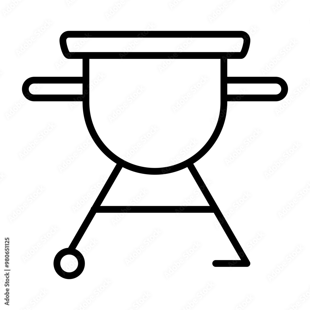 Fototapeta premium Big Green-egg icon style