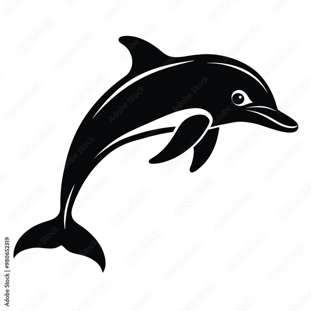 Fototapeta premium dolphin silhouette design vector