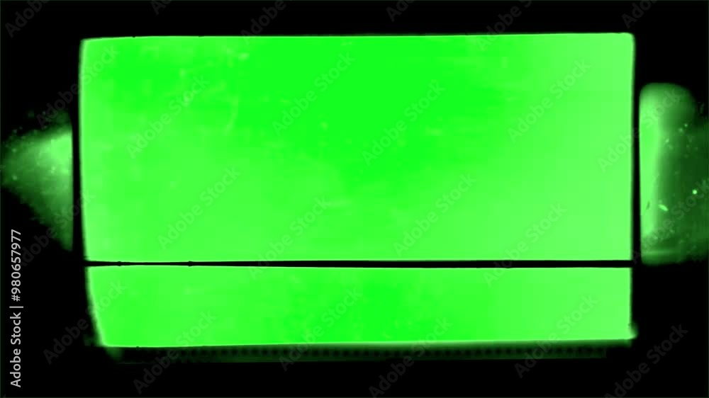 Moving old negative film strip on green screen Alpha chroma key to left, right, up, down, horizontal, vertical camera video speed projection . High Quality. 4K resolution.