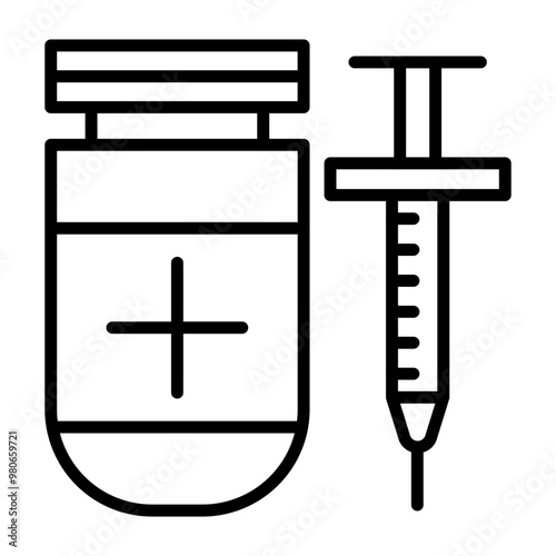 Vaccine icon style
