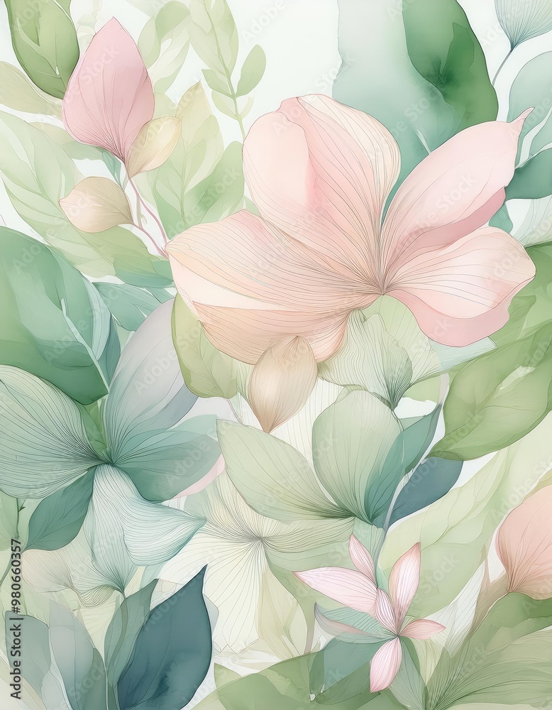 Delicate pink flowers bloom Delicate pink flowers bloom