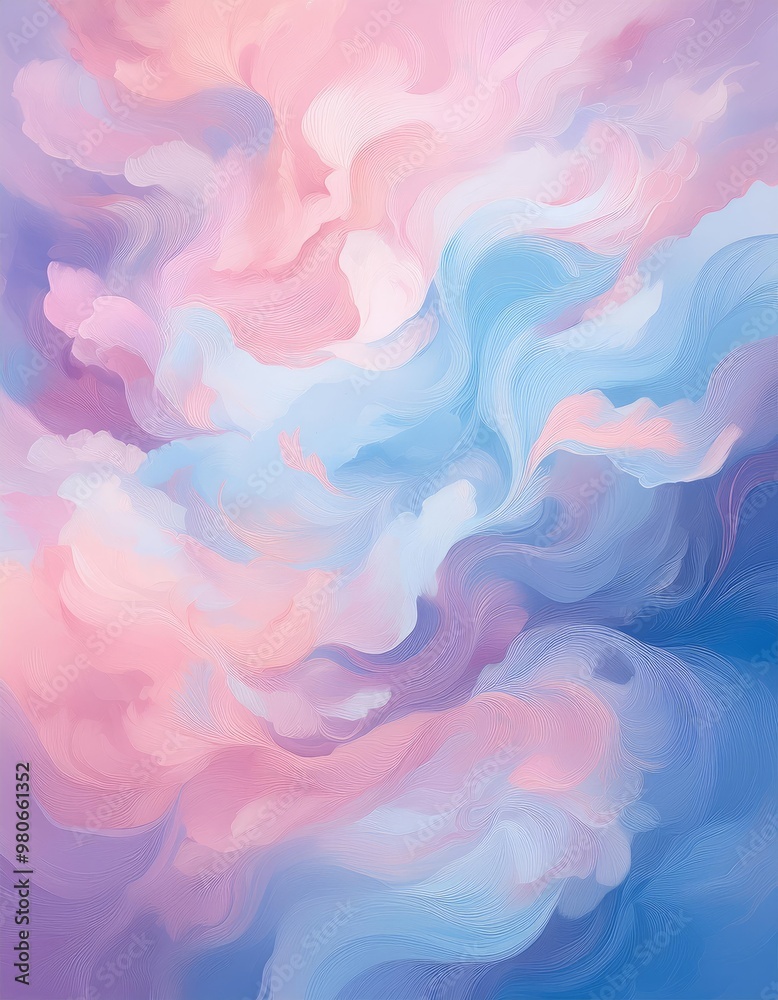 Abstract swirl art in blue & pink Abstract swirl art in blue & pink