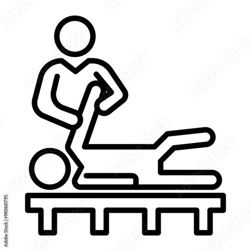 Physiotherapy icon style