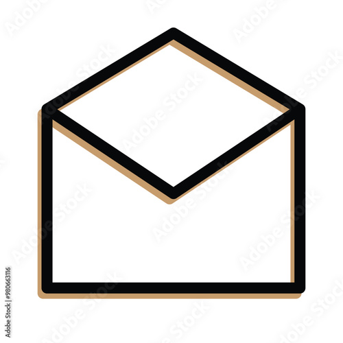 envelope icon. emails and messages. Outline design style. Suitable for sending files, files, data, interactions. vector design template