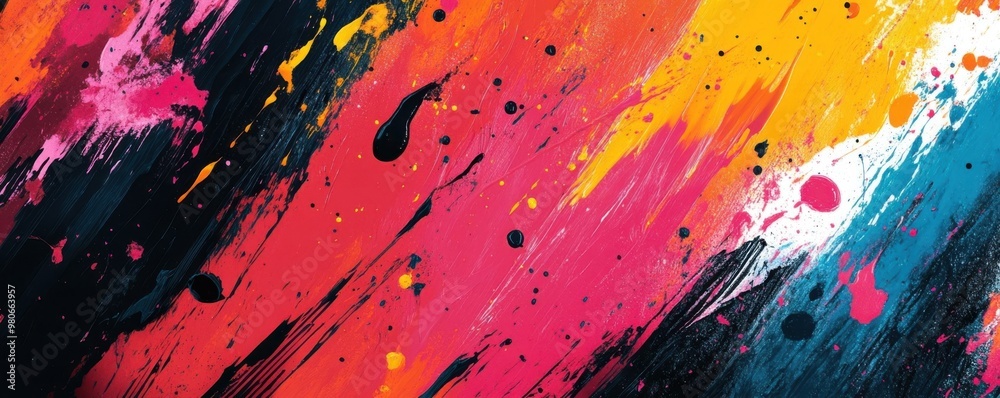 Abstract Colorful Paint Splatter Background Abstract Colorful Paint Splatter Background