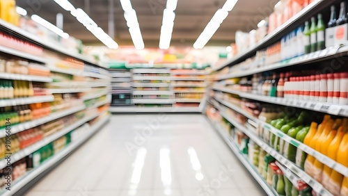 Blurred super market background