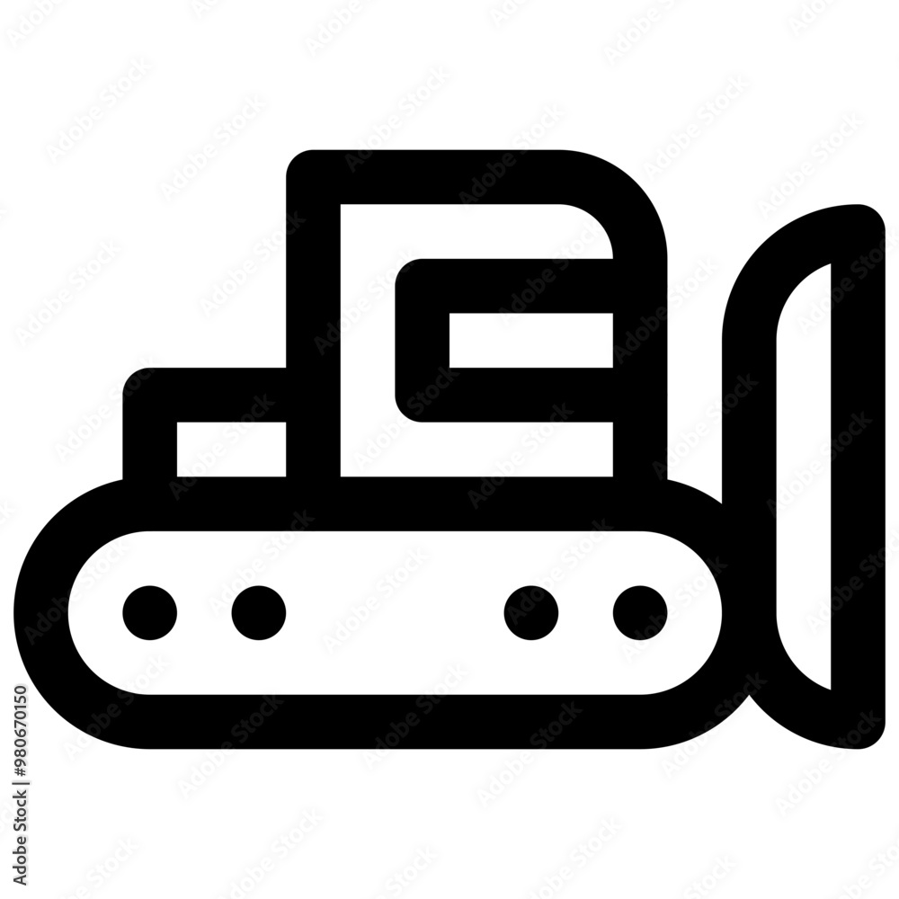 Snow plough. Editable stroke vector icon. Snow plough. Editable stroke vector icon.