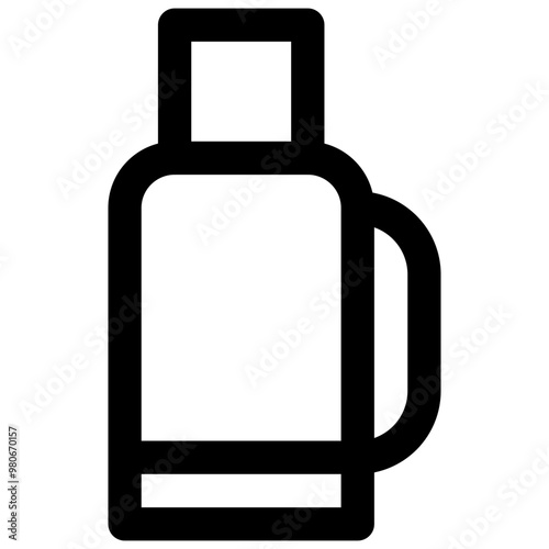 Thermos flask. Editable stroke vector icon.