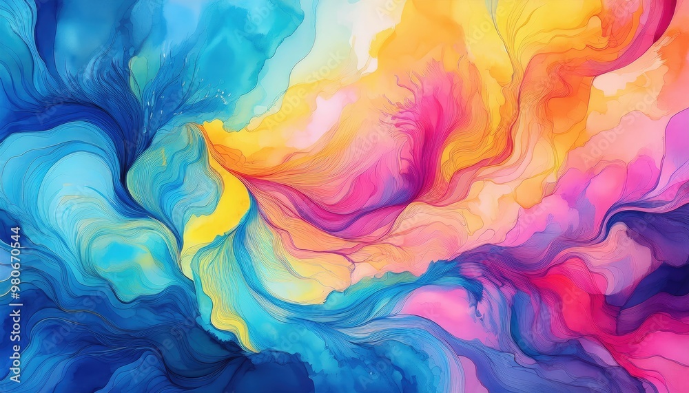 Abstract art in vibrant hues Abstract art in vibrant hues