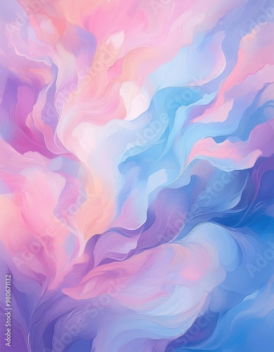 Abstract pink, blue, and purple swirls