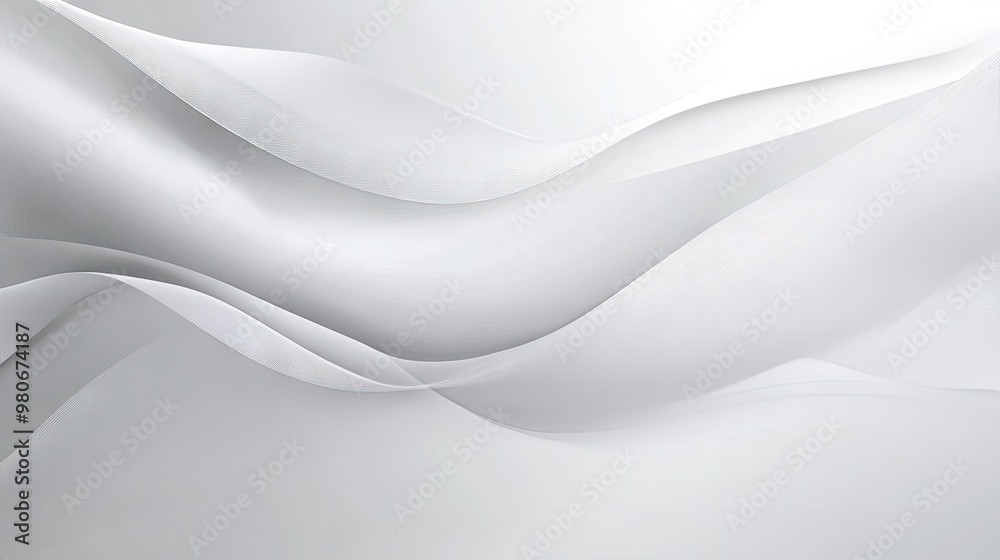Fototapeta premium An abstract white background featuring subtle textures and gradients, offering a sleek and modern look with empty space.