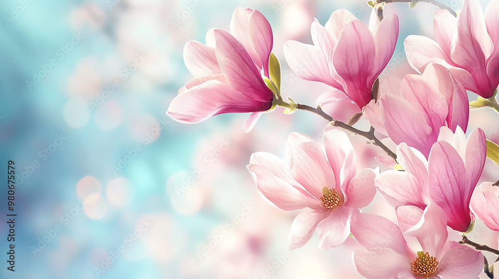 Obraz premium A close-up view of a flower on a branch. Suitable for various uses magnolia flower isolated on white