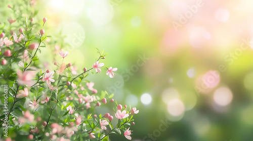 Springtime blurred focus, festive backdrop picture