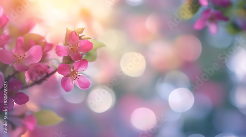 Springtime blurred focus, festive backdrop picture