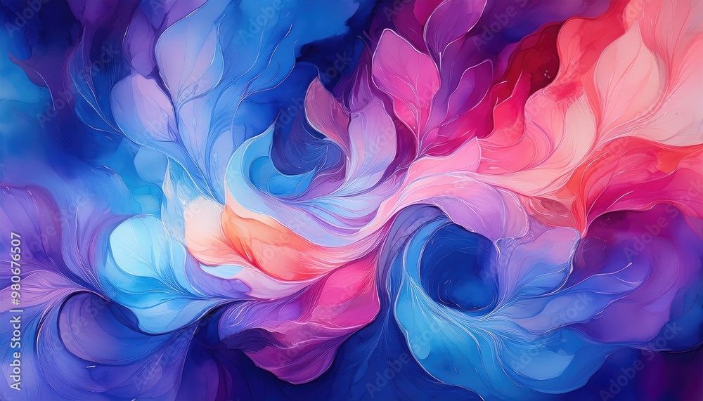 Abstract art with blue and pink Abstract art with blue and pink