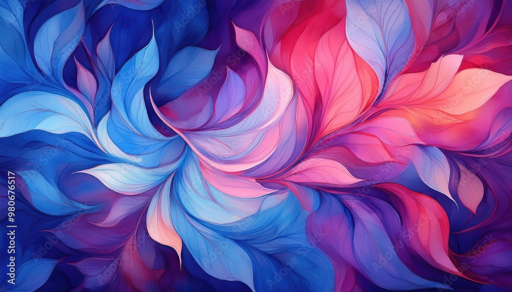 Abstract blue and pink flower Abstract blue and pink flower