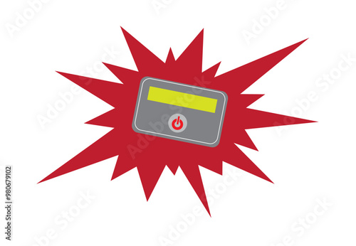 An  exploding pager an old School Communication gadget 