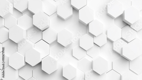 Abstract white honeycomb pattern background. 