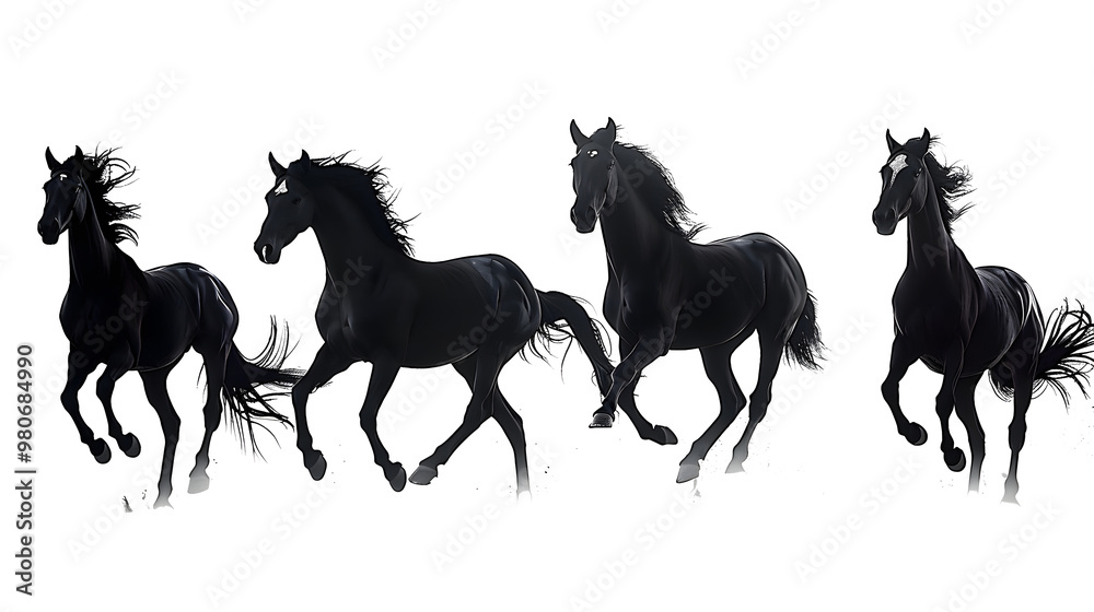 horse silhouettes on the white background volume 3 horse silhouettes on the white background volume 3