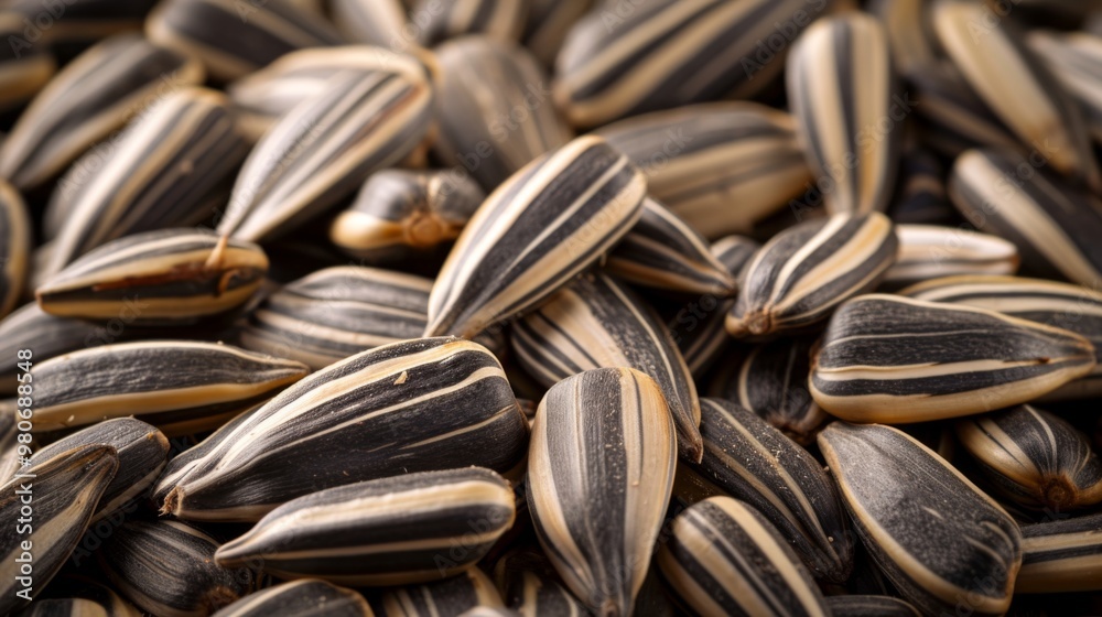 Close-up of Raw Sunflower Seeds: A Textural Feast Close-up of Raw Sunflower Seeds: A Textural Feast