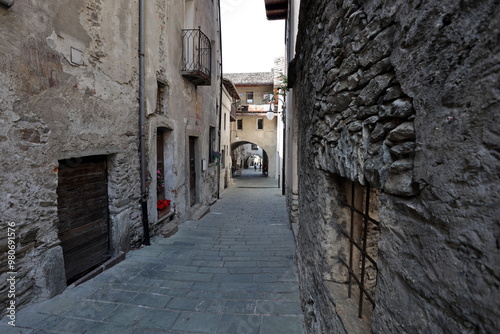 The ancient village of Bard, in Aosta Valley, Italy.