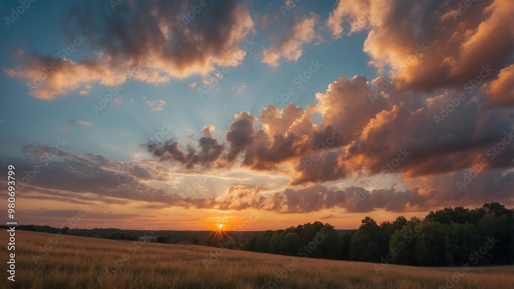 Fototapeta premium fire in the sky