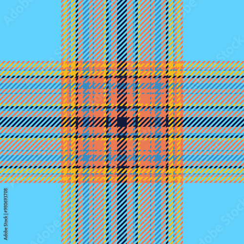 Plaid check pattern. Seamless fabric texture. Tartan textile print. photo