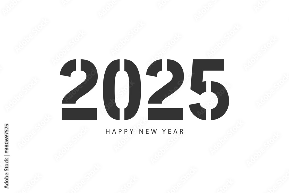 Happy New Year 2025 typography template calendar cover. Vector design for poster, banner, greeting card and invitation. Happy New Year 2025 typography template calendar cover. Vector design for poster, banner, greeting card and invitation.