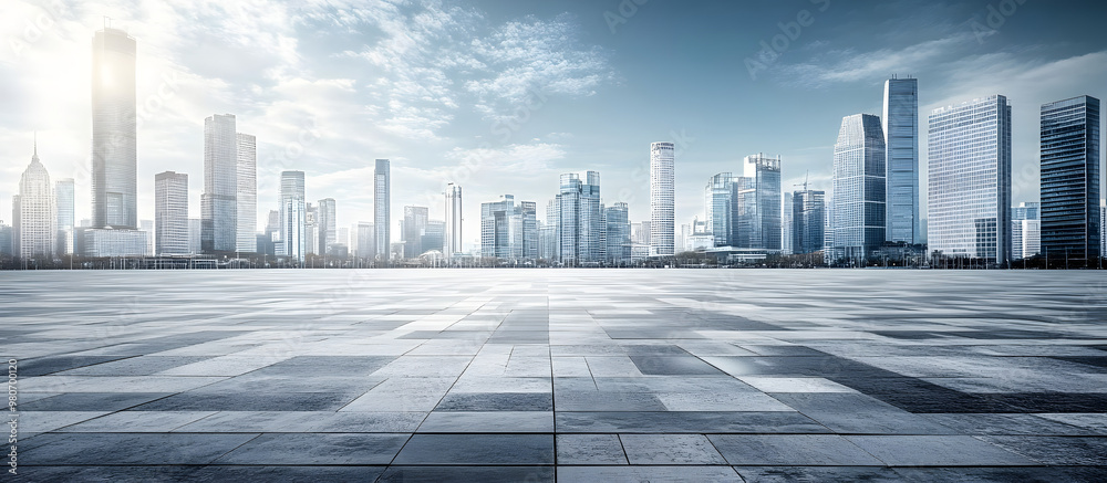 Urban skyline with empty space and towering buildings in the background perfect for copy space image of a bustling cityscape showcasing business and industry Urban skyline with empty space and towering buildings in the background perfect for copy space image of a bustling cityscape showcasing business and industry