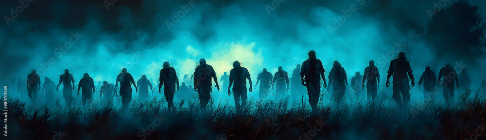 “A Group of Zombies in the Fog Walking Towards the Camera in a Dark and Eerie Atmosphere”
“A Group of Zombies in the Fog Walking Towards the Camera in a Dark and Eerie Atmosphere”