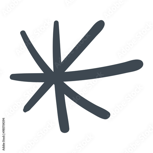 Asterisk png sticker on transparent background