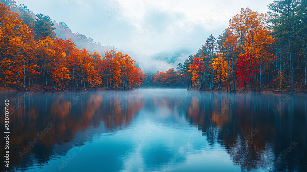 Fototapeta premium Serene Nature Landscape Wallpaper: High-Quality Scenic Backgrounds in Full HD