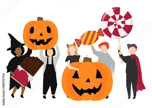 Halloween png illustration, transparent background photo