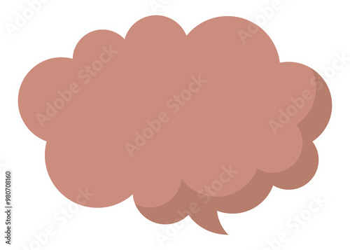 Png cloud chat bubble, transparent background